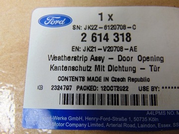 ПРОКЛАДКА ДВЕРИ FORD TRANSIT CUSTOM JK21-V20708-AE