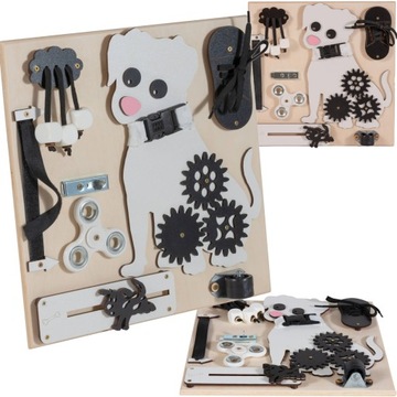 TABLICA MANIPULACYJNA SENSORYCZNA MONTESSORI 9W1