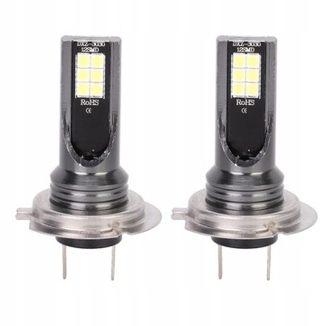 2 szt. Żarówka LED Reflektor H7 12LED 3000K 24W