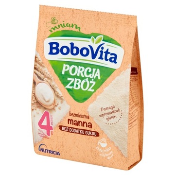 BoboVita Porcja Zbóż Kaszka bezmleczna manna 170 g