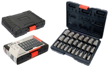 YATO ZESTAW 25 WYKRĘTAKÓW DO USZKODZONYCH ŚRUB WEWNĘTRZNYCH HEX TORX SPLINE