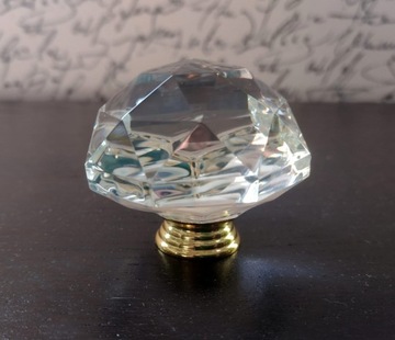 МЕГА БОЛЬШАЯ ХРУСТАЛЬНАЯ МЕБЕЛЬНАЯ РУЧКА, ЗОЛОТАЯ РУЧКА