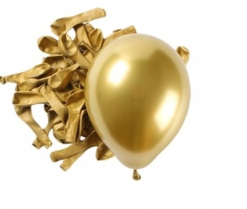 Balony złote lateksowe zestaw 20 sztuk 10 calowe