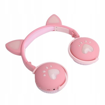 Cute Cat Ear Świecące Bezprzewodowe Słuchawki