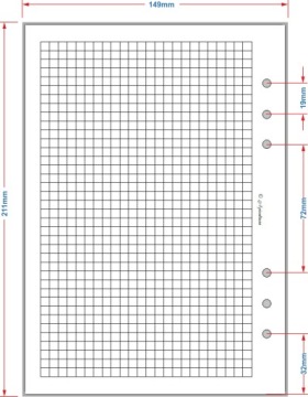 Блокнот INSERT MIXED COLOUR planner 6 отверстий A5 INTENSIV - CHART