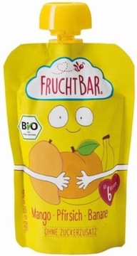FRUCHTBAR MUS BANAN BRZOSKWINIA MANGO BIO 100g 6m+