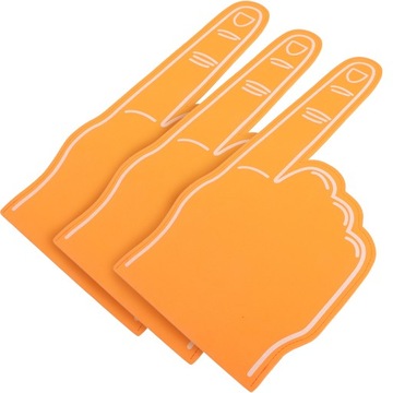 Niebieski palec kibica sportowego z pomponami