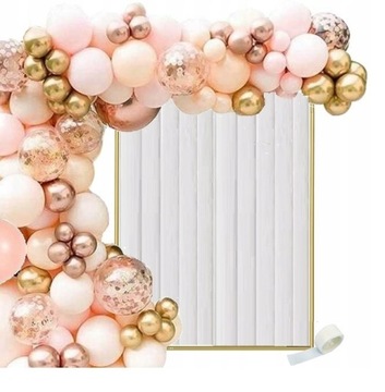 BALONY RÓŻOWE ZŁOTO łuk girlanda ROSE GOLD 120 szt