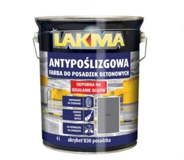 FARBA AKRYBET B30 POSADZKA SZARY LAKMA 4 L