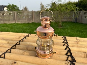 Lampa olejowa naftowa mosiądz miedź, latarnia w stylu vintage