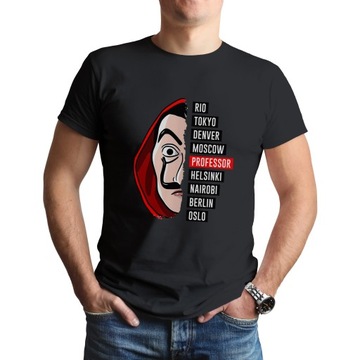 MĘSKI T-SHIRT DOM Z PAPIERU PROFESSOR RÓŻNE WZORY