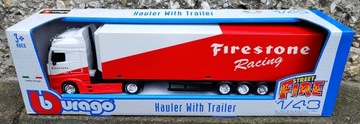 TIR MERCEDES ACTROS CIĄGNIK Z NACZEPĄ BBURAGO 1:43
