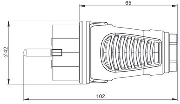 розетка со строительной вилкой PCE 230В 16А TAURUS2