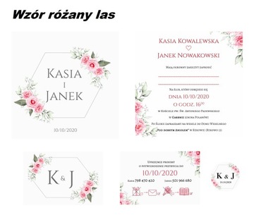 ZAPROSZENIA ŚLUBNE Ślub Boho RSVP 4w1 Twój Tekst!