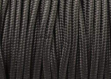 LINA POLIPROPYLENOWA CZARNA LINKA ŻEGLARSKA PLECIONA 14mm 1M