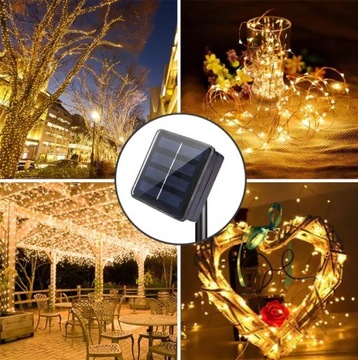 ПРОВОД СОЛНЕЧНОЙ САДОВОЙ ГИРЛАНДЫ 12 м Легкая цепь НАРУЖНАЯ IP44