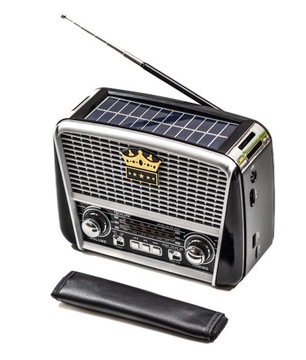 RADIO RETRO SOLAR SOLARNE LATARKA LED GŁOŚNIK USB