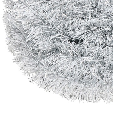 ŁAŃCUCH CHOINKOWY srebrny 6m GIRLANDA ŚWIĄTECZNA NA CHOINKĘ XXL gruby 7cm