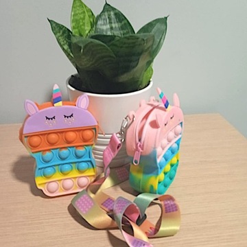 Кошелек Pop it, кошелек, пуш-пузырь, непоседа для девочек, единорог