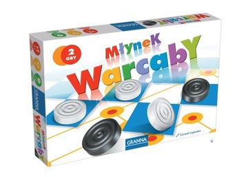 GRA PLANSZOWA 2W1 WARCABY MŁYNEK GRANNA