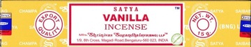 INDYJSKIE KADZIDEŁKA PYŁKOWE SATYA VANILLA 15g WANILIA