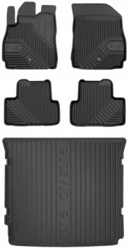 Set 77 Gumové rohože a rohože Chevrolet Orlando 1 2010-2014
