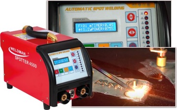 Сварщик вмятин SPOTTER.Проволока из гофрированного листового металла.