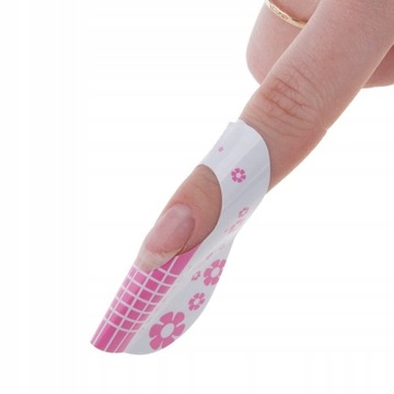 100 ШАБЛОНОВ форм для ногтей гелевых розовых щипцов