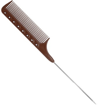 GRZEBIEŃ FRYZJERSKI Z METALOWYM SZPIKULCEM BRĄZOWY 20,1*2,5 cm