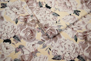 МАТЕРИАЛ ОБИВОЧНОЙ ТКАНИ ЦВЕТЫ FLORES КРЕМОВЫЙ