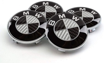 BMW 68mm DEKIELEK CARBON CZARNY 68 mm 4 SZTTUKI