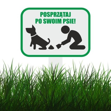 Tabliczka tablica Posprzątaj po swoim psie 30x20