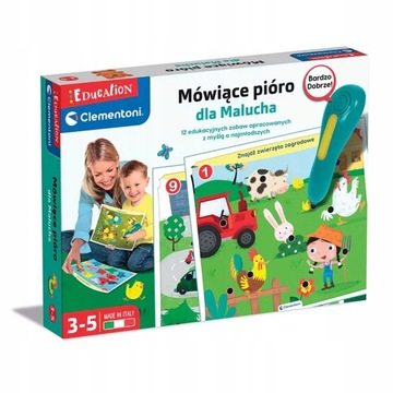 CLEMENTONI MÓWIĄCE PIÓRO DLA MALUCHA 12 EDUKACYJNYCH ZABAW 50725 WIEK: 3L+