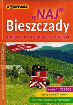 ''NAJ'' BIESZCZADY mapa wodoodporna COMPASS