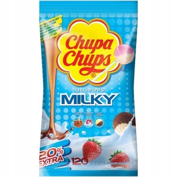 Lizaki Chupa Chups Milky Mleczne Mix Smaków 120szt