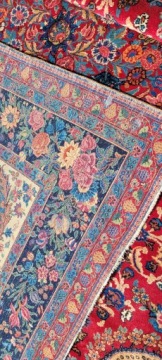 ПЕРСИДСКИЙ ТКАНЫЙ КОВЕР С СЕТКОЙ АНТИЧНЫЙ ИРАН 19 век 315/405