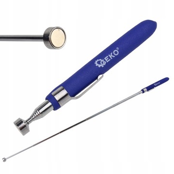 CHWYTAK MAGNETYCZNY TELESKOPOWY Z LAMPKĄ LED GEKO