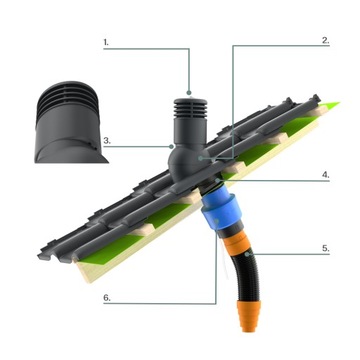 Kominek wentylacyjny ALUMINIOWY PIEMONT Fi 150