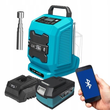 DEDRA RADIO BUDOWLANE bluetooth 18V AKU. SAS+ 5Ah