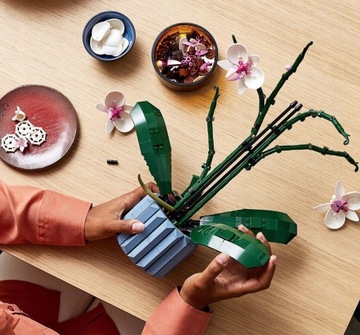 LEGO CREATOR EXPERT ICONS ORCHID НАБОР ЦВЕТОВ ОРХИДЕИ + ПОДАРОЧНЫЙ СУМОК