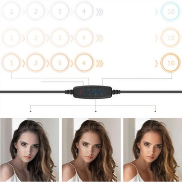 Кольцевая светодиодная лампа для рисования Alogy с гибким кронштейном и настольной подставкой