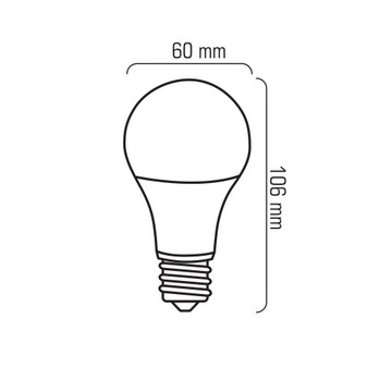 Набор из 6 светодиодных ламп E27 A60 10 Вт = 75 Вт, 1055 лм, энергосберегающий, без мерцания
