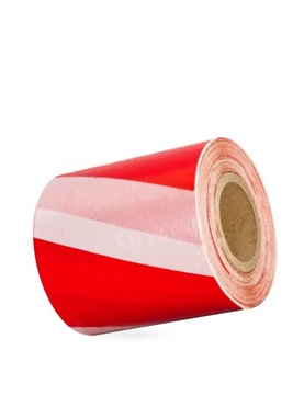 ПРЕДУПРЕЖДАЮЩАЯ ЛЕНТА БЕЛАЯ КРАСНАЯ 200м СУПЕР ПРОЧНАЯ