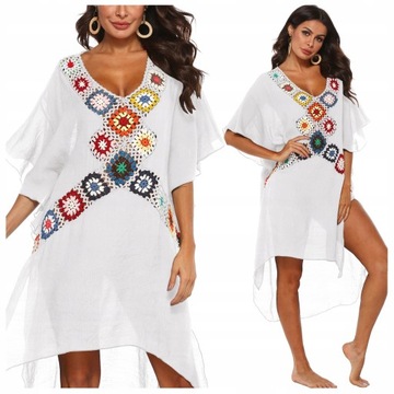 PAREO sukienka plażowa BOHO tunika beach cover