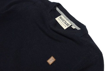 NAKETANO Unisex Granatowy Sweter Bluza Logo M 38 L 40