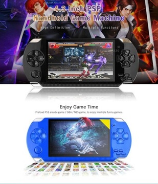 KONSOLA X6 8GB MP5 MP4 MP3 GryBajki NIEBIESKA