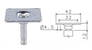 Вращающиеся колеса с креплением к паллетной тележке fi-50