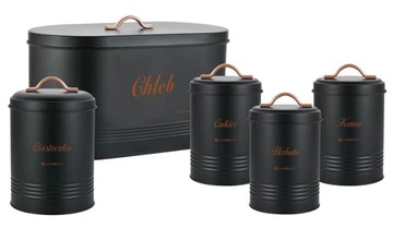 Zestaw Chlebak i 4 pojemników Czarny