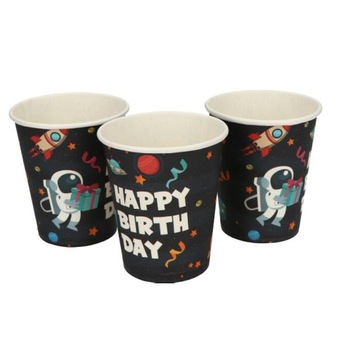 KUBECZKI PAPIEROWE HAPPY BIRTHDAY KOSMOS 6SZT