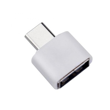 Adapter USB-C OTG (USB-C - USB-A) biały